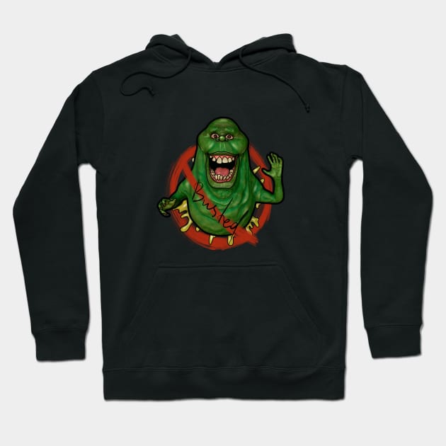 Ghostbusters Slimer Busted Hoodie by Print Art Station